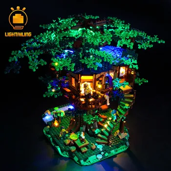 LIGHTAILING LED Šviesos Rinkinys Idėjų Serijos Medžio Namas Apšvietimo Komplektas Suderinama Su 21318 (neįeina Modelis)