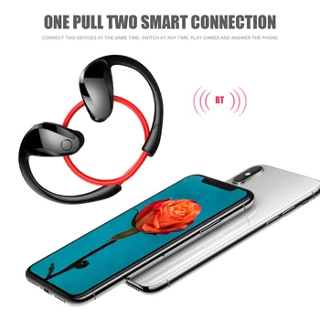 Už Xiaomi LG M10 Bluetooth 4.1 Binaural Belaidė laisvų Rankų įranga Magnetinių Telefono Ausinės Stereo Kabinti Sporto Lankelį Veikia Ausinių