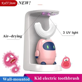 Smart sonic elektriniai dantų šepetėlis vaikams sieniniai įkrovimo vaikų vandeniui dantų šepetėliu automatinė minkštas elektrinis šepetys