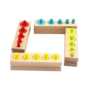 Montessori Ugdymo Mediniai Žaislai Cilindrų bloko nustatyti Ankstyvojo ugdymo Montessori Jutimo Žaislai chirldren ankstyvo mokymosi