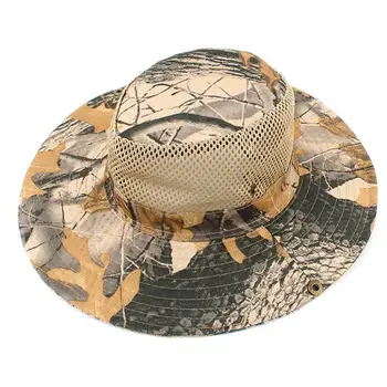 Lauko Medžioklės Kibiro Kepurę su Big Didžiausioji Saulės Blokas Bonie Skrybėlę Kamufliažas Kvėpuojantis Miško Skrybėlę Atsitiktinis Kelionės Laipiojimo Žvejybos Hat