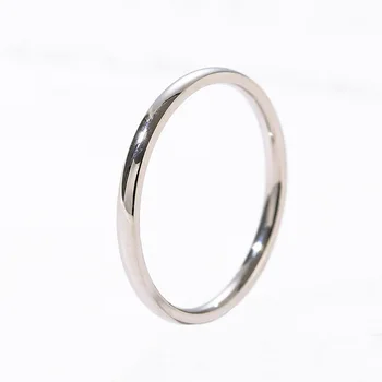 Naujas paprasta pora žiedas moterų sklandžiai nerūdijančio plieno žiedas papuošalai rožinė aukso, titano plieno žiedas