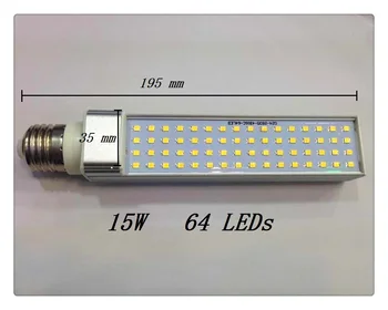 9W 7W 11W 13W 15W E27 G24 G23 LED Kukurūzų Lemputė Lempos Bombillas Šviesos SMD 2835 Dėmesio 180 Laipsnių AC85-265V Horizontalus Plug Šviesos