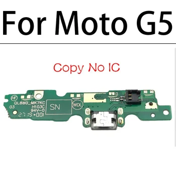 20 Vnt./Aikštelė, Nauja Motorola Moto G5 USB Įkroviklis Įkrovimo Dokas Uosto Valdybos Jungtis Plug PCB Flex Kabelis Su Mic Mikrofonas