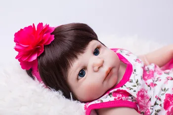 Viso Kūno Silikono Reborn Baby Lėlės, Žaislai Tikroviška 55cm Naujagimių Mergina Baby Doll Puikus Vaiko Gimtadienio Dovana Maudytis, Žaislų Mergaitėms Brinque