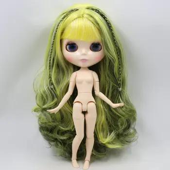 LEDINIS DBS Blyth Lėlės Serija Nr. BL9016/3208/3208/340 Geltonai žali plaukai, sumaišykite su nerijos baltos odos Bendras kūno Neo /6 BJD