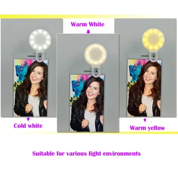 LED, Nešiojamieji Įkraunamieji Makiažas-Lempos Šviesos Selfie-Žiedas Mini Video, Foto-Studija, Fotografijos Led Grožis Šaltas, Šiltas Apšvietimas