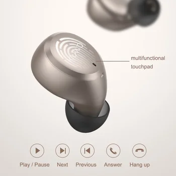 KUWO TWS Tiesa, Belaidės Stereo Ausinės Bluetooth V5.0 Ausinių Palieskite Mygtuką su Įkrovimo Dėžutę