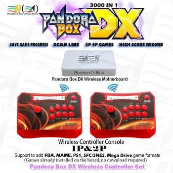 Belaidžio Pandora Box DX ir Belaidė Konsolė Nustatyti Išsaugoti žaidimo progresą 3000: 1 gali pridėti FBA MAME PS1 SFC/SNES MD žaidimas tekken 3D