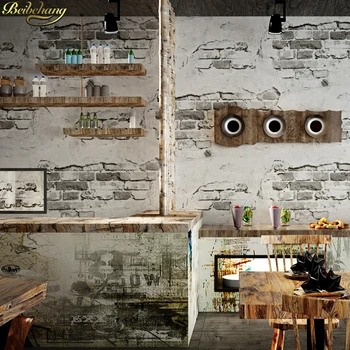 Beibehang Plytų tapetai plytų mūrinis retro retro pilka cemento plytų sienos, pramoninės vėjo fono sienos popieriaus papel de parede
