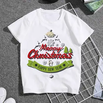 2020 Mados vaikiški Marškinėliai Šilti Linkėjimai Naujųjų Metų Linksmų Tee Marškinėliai Kalėdų Grafinis Marškinėliai vaikams, Print T-shirts