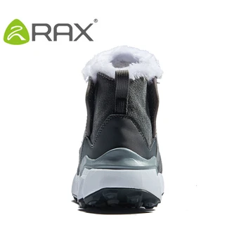RAX Vyrų Vaikščiojimo Batai Vėliau kaip Snowboot Anti-slip Įkrovos Pliušinis Pamušalas Mid-high Klasikinio Stiliaus Vaikščiojimo Batai profesionaliam Vyrai