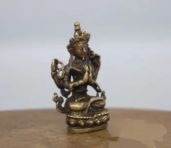 Kolekcionavimas Kinijos Žalvario Raižyti Tibetas Tibeto Buda Išskirtinį Mažas Statula