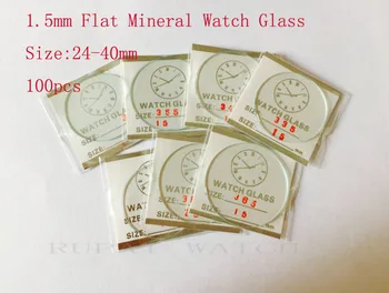 100vnt 1,5 mm 25-40mm Butas Mineralinių Žiūrėti Kristalų/Stiklo Geros Kokybės Laikrodžių