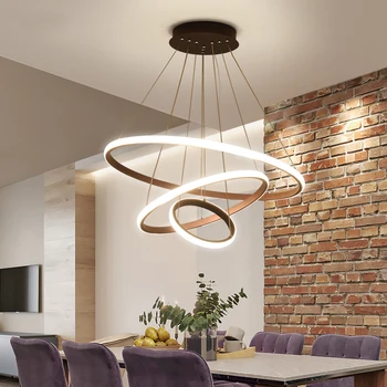 Šiuolaikinių LED šviestuvo už valgomasis kambarys, svetainė Balta/Juoda/Kavos Spalva lampadario moderno Blizgesio Liustra AC85-265V