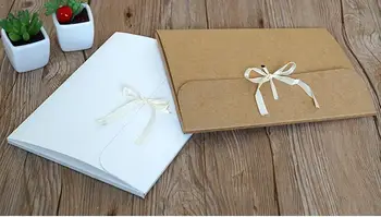 10vnt Didelis Kraft Šilko Šalikas Dovanų Popieriaus Dėžutė Balto Kartono Atitvarų Atvirukas Pakavimo Dėžutė Su Kaspinu Foto Pakavimo Dėžės