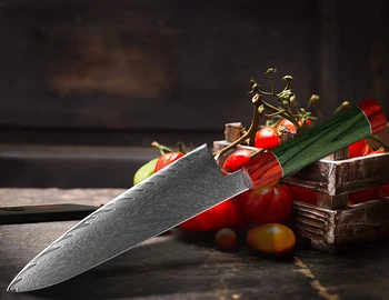 XITUO Damaske Chef Peilis 8 Kampo Rankenos Profesinės Japonija vg10 Damasko Plieno Virtuvės Gabaliuką Supjaustyti Mėsos Cleaver Žuvis, Suši Peilis