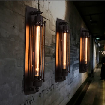 Kaimas Retro Lubų Šviesos Amerikos Pramonės Stiliaus Baras, Kavinė Restoranas Koridoriaus Lempa E27 Edison Fleita Lemputės