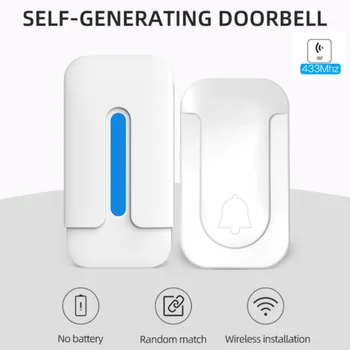 433Mhz Belaidžių Muzikos Doorbell Namų Pasveikinti Smart Doorbell 80M Ilgio Belaidžio ryšio Atstumas 35 Dainas Home Sveiki Durų Varpeliais difoda