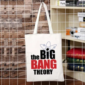 Big Bang Teorija Sheldon Penny Nešti Maišą Unisex Drobės Maišelius, Pirkinių Maišelius Spausdinti Atsitiktinis Pečių Maišą, Sulankstomas
