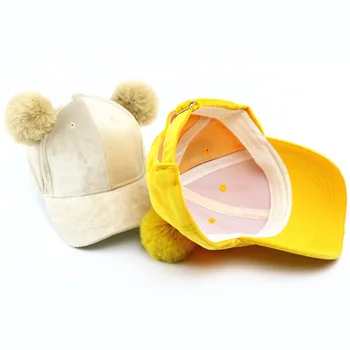 4 spalvų Žiemą, Rudenį Medvilnės Baby Kietas Cap Baby Vaikams Berniukas Reguliuojamas Beisbolo Kepurės Berniukams Mergina Kepurės Vaikams Snapback 3-10T