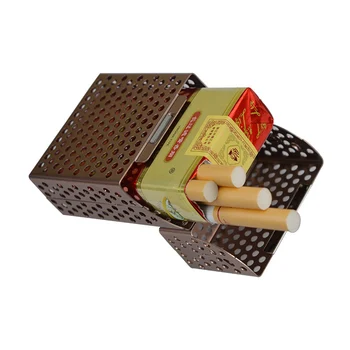 Cigarečių Dėžutės Metalinės Stabdžių Paspauskite Cigarečių Raštas Laikiklio Dangtelį Atveju Langelį Dūmų Lauke Metalo Mados Tuščiaviduriai Dizainas