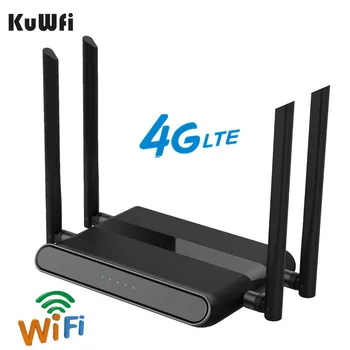KuWFi 4G LTE, Wifi Maršrutizatorius 2.4 G CAT4 150Mbps 4G LTE FDD/TDD MEZON Maršrutizatorius Bevielio AP Su 4*5dBi Antenos Dual sim kortelės lizdas