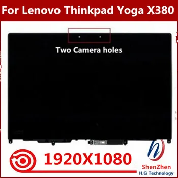 LCD Asamblėjos Lenovo Thinkpad X380 jogos Nešiojamas Touch Screen +Rėmas FHD 1920*1080 (IPS 30pin FRU 02DA168 02DA170 02HM040