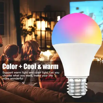 15W WiFi Smart Lemputės B22 E27 LED RGB Lempos Dirbti su Alexa/ 