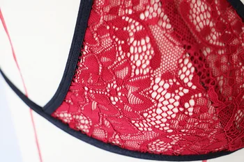 Raudonos Nėrinių Sexy Liemenėlė Nustatyti apatinis Trikotažas Nustatyti, Reguliuojami Dirželiai Bralette Moterų Apatinius 3 Punkte Bikini Komplektas Minkštos Kelnaitės
