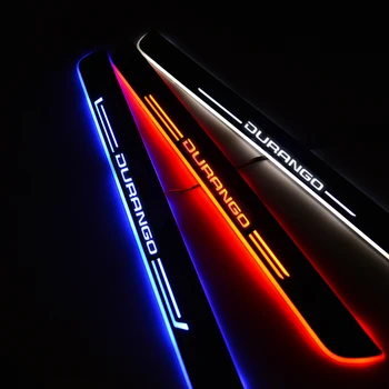 Akrilo Automobilio LED Durų Slenksčio Nusitrinti Plokštė Dodge Durango 2000 - 2020 Šviesos Sveiki Pedalo Riba Guard Lipdukas CarAccessories