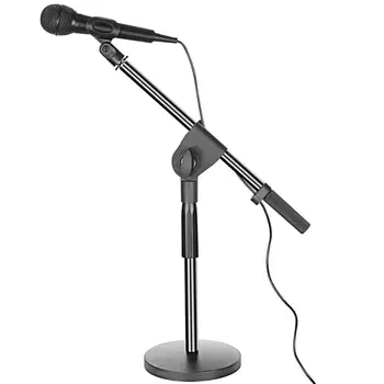 Neewer Stalinis Mikrofono Stovas + Boom Arm 5/8 colio Sriegiu Mount Dinamiškos Kondensatoriaus Mikrofonai Aukštis Svyruoja 15-21 cm