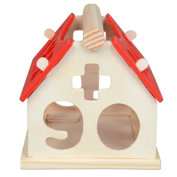 Ankstyvojo Ugdymo Geometrinį Simbolį Skaičius Namas Švietimo Žaislai Mielas 0-9 Skaičių Atitikimo Namas Montessori Mediniai Žaislai