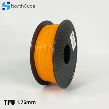 3D Spausdinimo Gijų TPU Lankstus Gijų TPU Flex Plastikiniai 3D Spausdintuvas 1.75 mm 0,8 KG 3D Spausdinimo Medžiagų Oranžinė