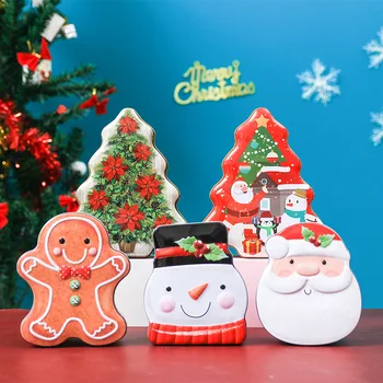 Kalėdinė dekoracija lauke slapukas alavo alavuotoji skarda dovanų dėžutės naujųjų metų dovana vaikui saldainių pakuotės, dėžutės sausainių saugojimo dėžutė