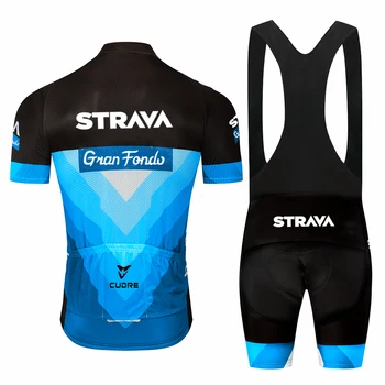 2020 naujas mėlyna STRAVA Pro Dviračių Komanda trumpomis Rankovėmis Maillot Ciclismo Vyrų Dviračių Džersis Vasaros orui Dviračių Drabužių Rinkiniai