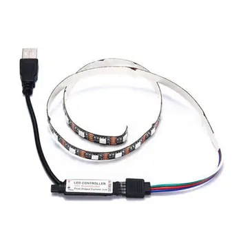 USB Lankstus, Vandeniui LED Juostelės Žibintai, infraraudonųjų SPINDULIŲ Nuotolinio valdymo pultelis Juosta Šviesos Spalva Keičiasi Virvę Lempa Namų Lubų Juosta Patalpose