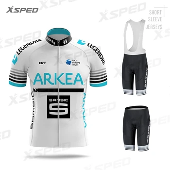 ARKEA Pro Team Jersey Nustatyti Vyrų Dviračių Drabužius trumpomis Rankovėmis BH Dviračių Nustatyti Vasaros Triatlonas Skinsuit MTB Quick Dry Kvėpuojantis