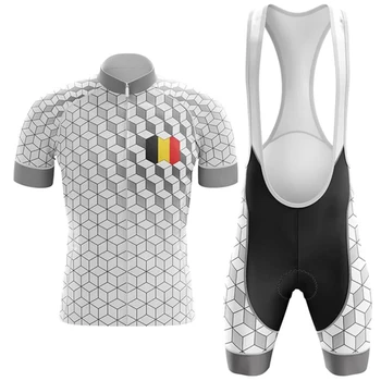 Naujų dviračių džersis Belgijos komanda dviračių kostiumas vyrams 20D gelio vasaros quick dry trumpas rankovės equipacion ciclismo hombre