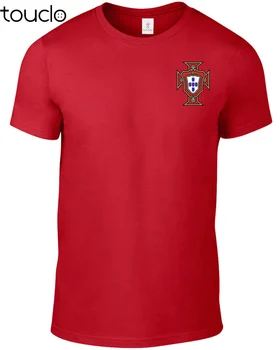 Mados Medvilnės Slim Fit Viršuje vientisos Spalvos Portugalijos Vyrų Futbolo Legenda Futbolo Gatvės Dėvi Marškinėlius