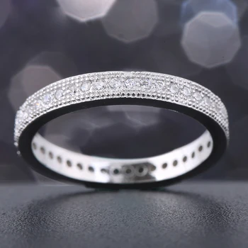 ELESHE Kristalų 925 Sterlingas Sidabro Žiedas Vestuvinis Kubinis Cirkonis Žiedas Mados Moterų Papuošalai Piršto Žiedą Vestuvių Dovana
