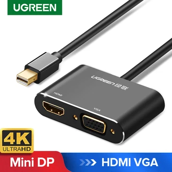 Ugreen Mini DP HDMI-VGA Adapteris, suderinamas Kabelis Thunderbolt 