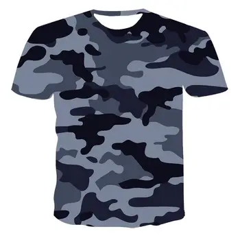 Nauja, T-shirt vyrų aukštos kokybės vyriškų marškinėlių kamufliažas lauko orui trumpas rankovės 3D spausdinimo vyrų T-shirt mados cool