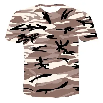 Nauja, T-shirt vyrų aukštos kokybės vyriškų marškinėlių kamufliažas lauko orui trumpas rankovės 3D spausdinimo vyrų T-shirt mados cool