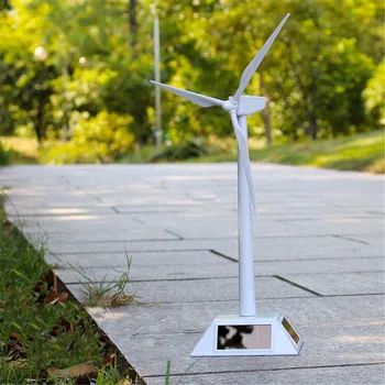 Plastikiniai Modelis-Saulės Energija Varomas Vėjo Malūnas Vėjo Turbinų Darbalaukio Dekoro Mokslo Žaislas Naujas