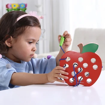 Vaisių Montessori 3D Mediniai Žaislai Didmeninė Vaikai Anksti Išmoksta Švietimo Matematikos vaikų Žaislų Gimtadienio Mokymo Vaikams, Žaislai