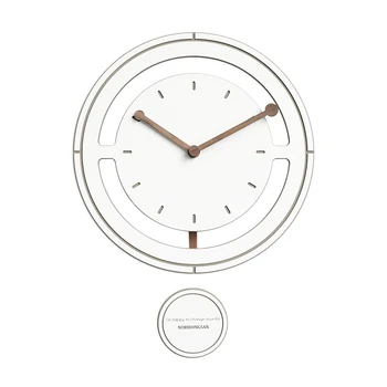 Šiaurės Paprasta Švytuoklės Sieninis Laikrodis Šiuolaikinio Gyvenimo Kambario Kūrybos Paprastas Minimalistinis Menas Miegamasis Laikrodis Išjungti Namų Puošybai C6T