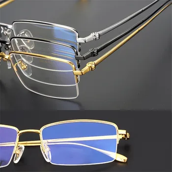 Zerosun aukso rėmo akiniai vyrų Titano Akiniai vyras Prekės ženklo Akinių Recepto Trumparegystė Optinio Objektyvo