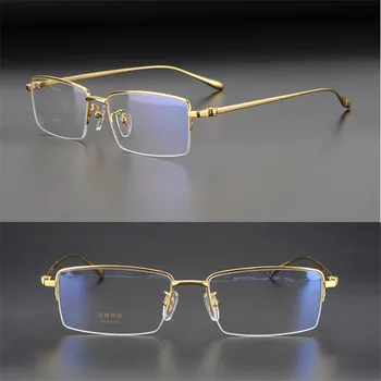 Zerosun aukso rėmo akiniai vyrų Titano Akiniai vyras Prekės ženklo Akinių Recepto Trumparegystė Optinio Objektyvo