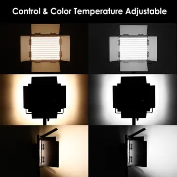 Neewer 2 vnt Bi-color 660 LED Vaizdo Šviesos ir Stovo Komplektą Įeina:(2)3200-5600K CRI 96 Fotografijos Studija, Video, Fotografavimo